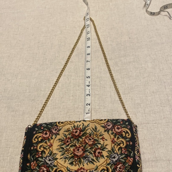 Vintage Cottagecore floral tapestry shoulder bag - Picture 7 of 8